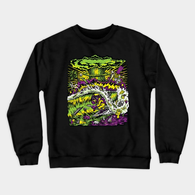 Toxic surfer Crewneck Sweatshirt by jimbophillips